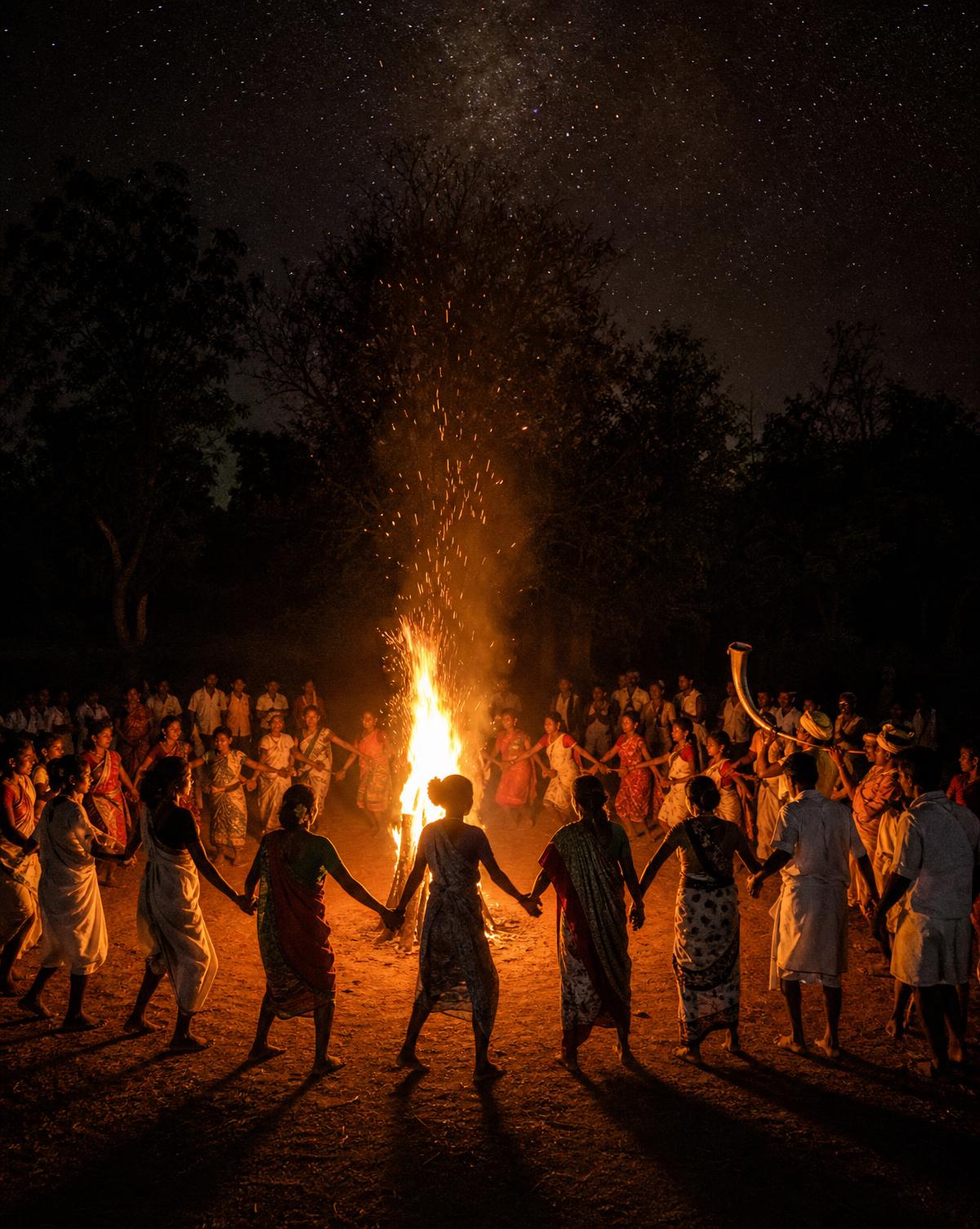 Fire circle and stargazing